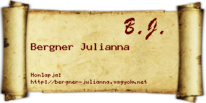 Bergner Julianna névjegykártya